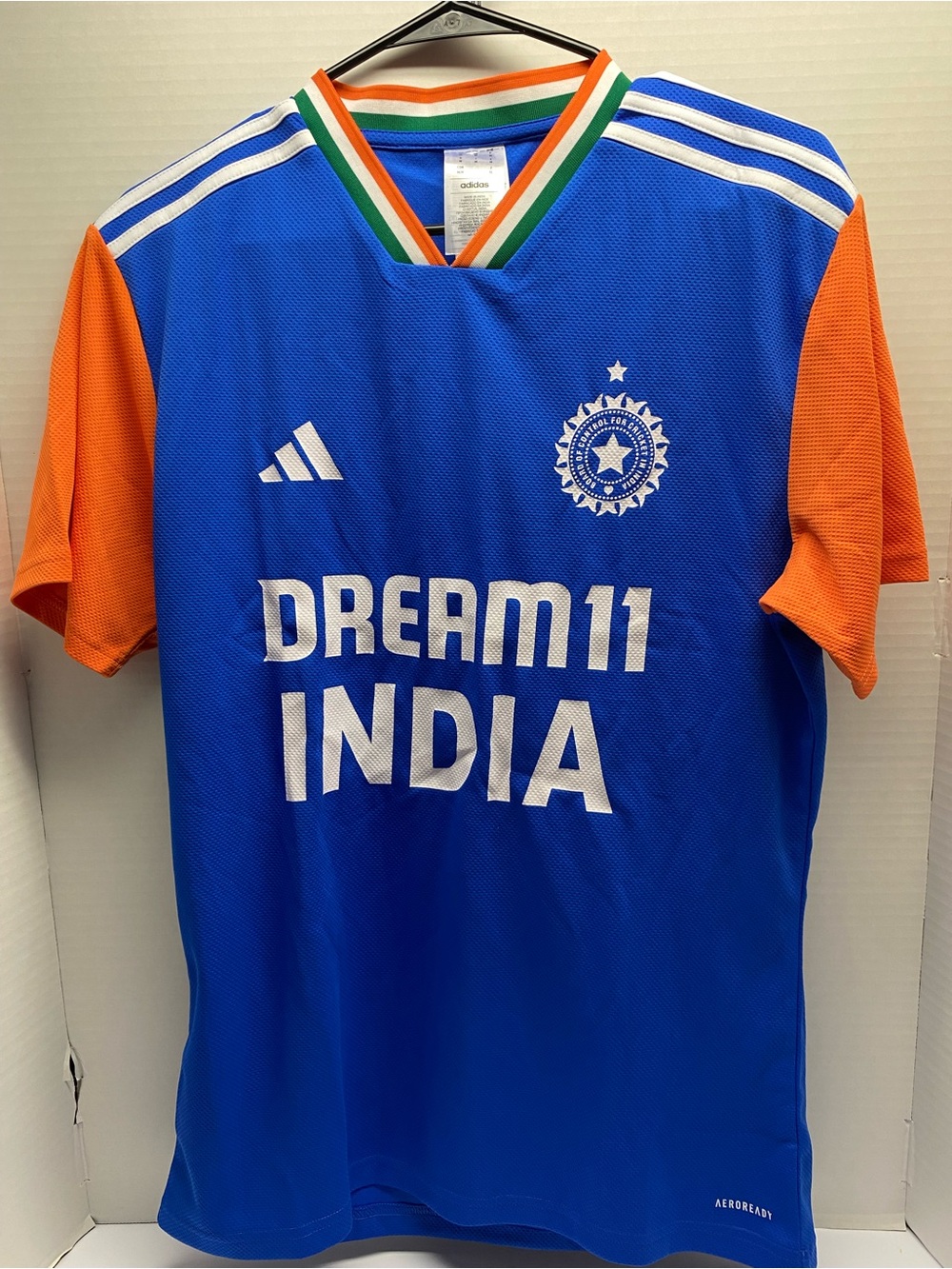 adidas Men’s Blue & Orange India Cricket Jersey